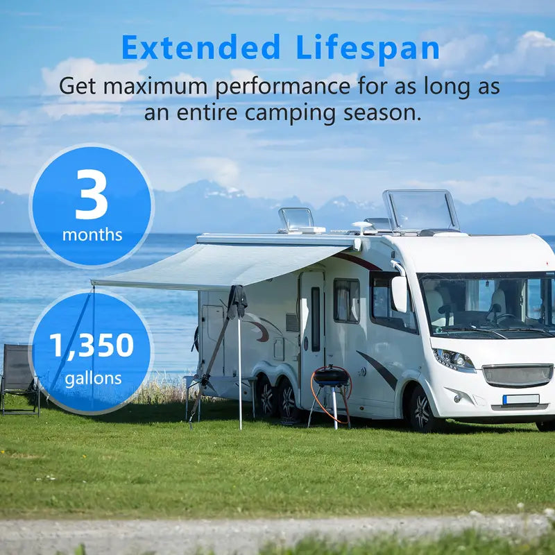 1pc RV Inline Hose Water Filter with Hose Protector-3